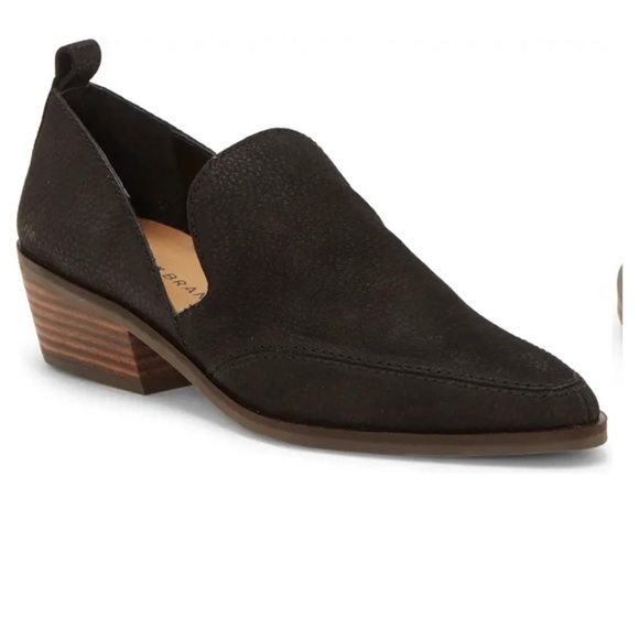 Lucky Brand Shoes - Lucky Black leather Mahzan Bootie with block cut out loafer. Size 6